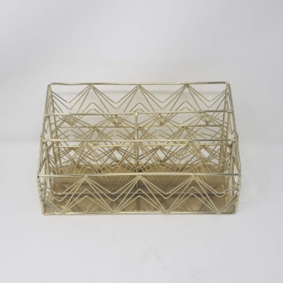 Target Other - Target Gold Metal Geometric Tiered Mail Letter Paperwork Office Organizer